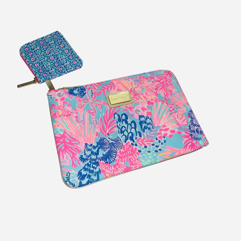 Lilly Pulitzer Tech Pouch Set Multi Splendor In‎ The Sand - Picture 9 of 12